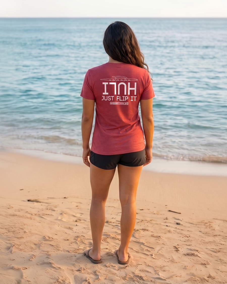 Fly-The-Ama-Shirt-Logos-Huli-Just-Flip-It-CARDINAL-BACK---MODEL Fly The Ama Shirt Logos Huli Just Flip It CARDINAL BACK MODEL